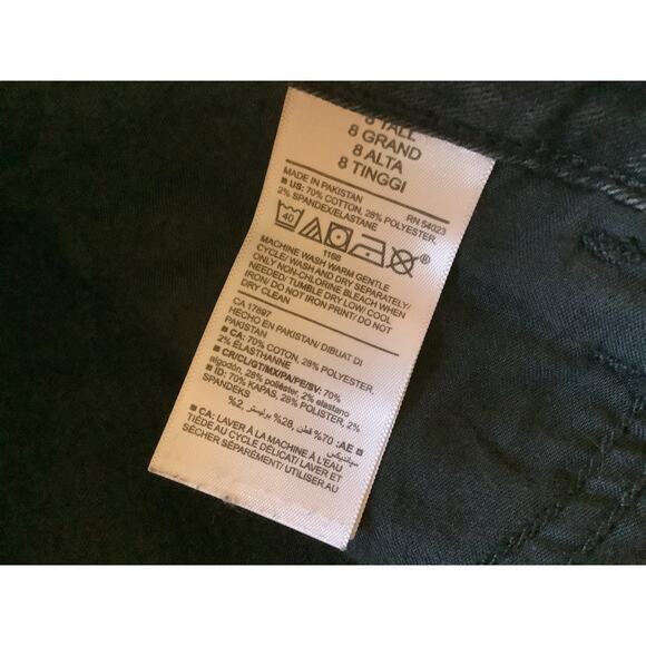 Old Navy Rockstar Super Skinny Mid Rise Black Jeans Size 8 Tall Gently Worn - Picture 4 of 8